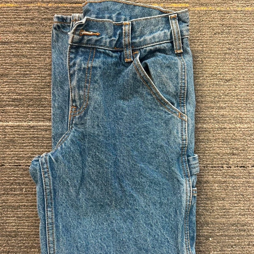 Brandy Melville Cargo Blue Straight-Leg Jeans - Picture 2 of 4